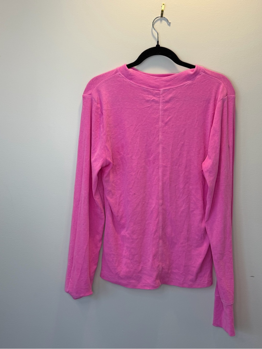 GAP Long Sleeve Crewneck Top - Bright Pink
